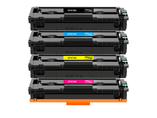 Buy Compatible HP 410A (CF410A–CF413A) CMYK Toner Cartridge Set in Egypt - Best Price