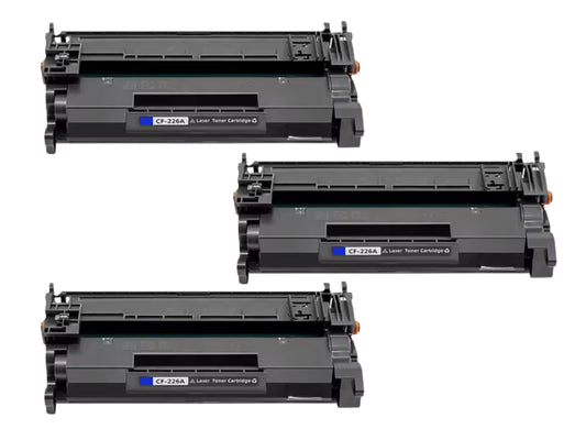 Pack of 3 - Compatible HP 26A (CF226A) Toner Cartridge