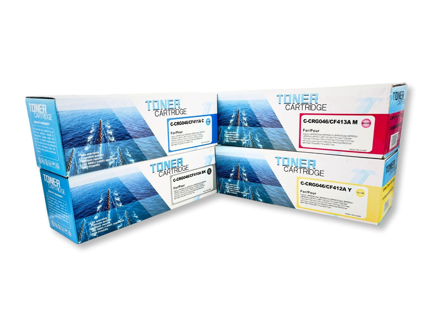 Buy Compatible HP 410A (CF410A–CF413A) CMYK Toner Cartridge Set in Egypt - Best Price